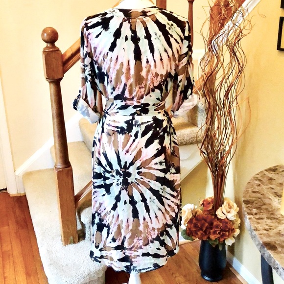 SHEIN Belted Tie Dye Shirt Dress - Picture 8 of 10